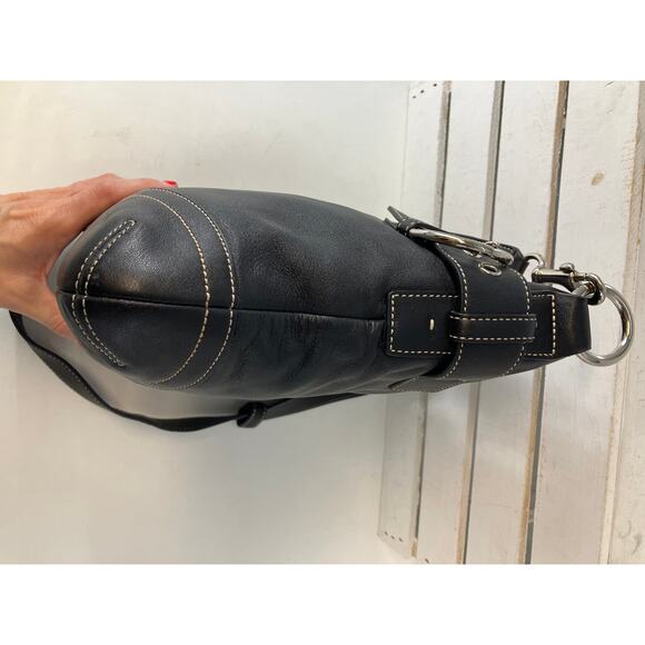 COACH 1452 SMALL SMOOTH LEATHER BLACK CROSSBODY BAG - Picture 6 of 16